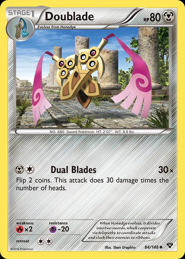 XY Doublade card front, 84/146
