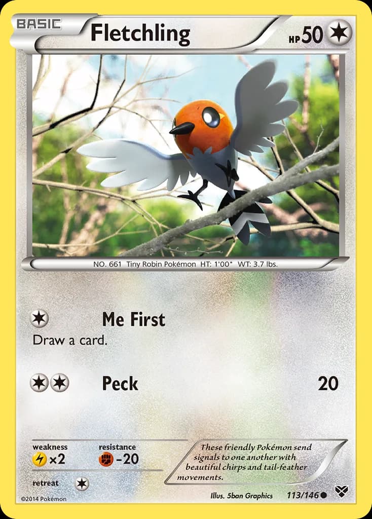 XY Fletchling card front, 113/146