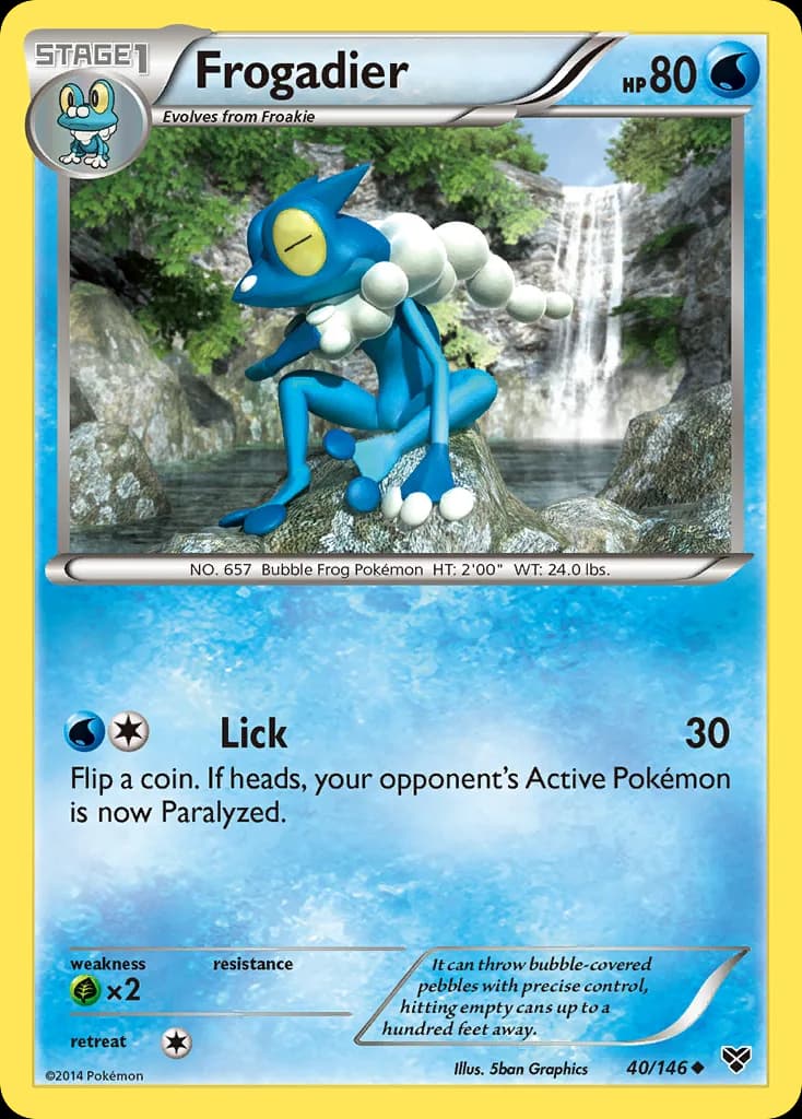 XY Frogadier card front, 40/146
