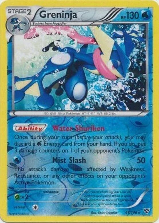 Greninja reverse holo card front, XY 41/146