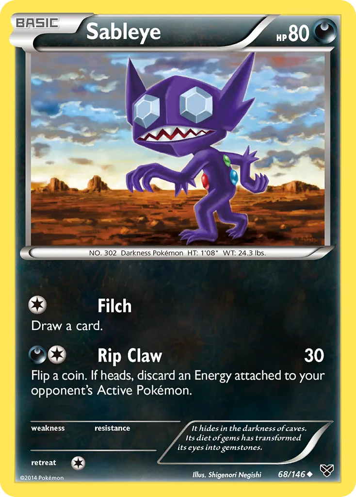 Sableye card front, XY 68/146