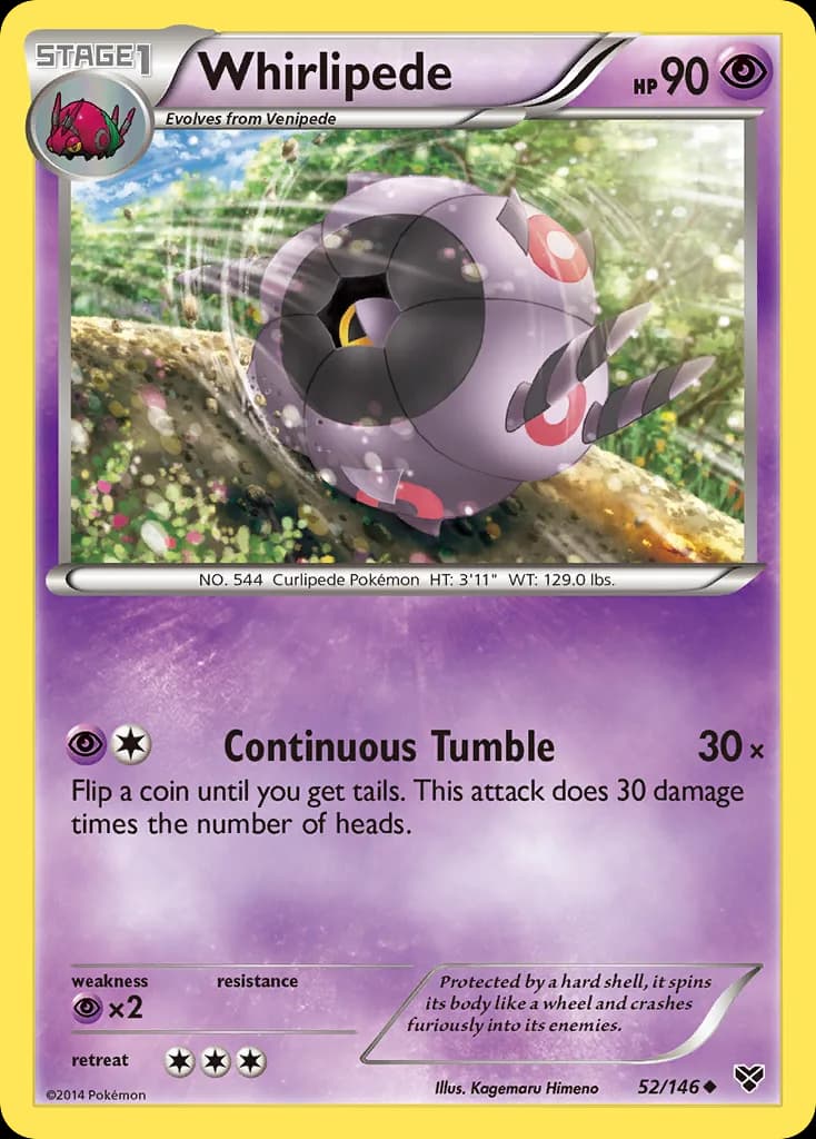 XY Whirlipede card front, 52/146