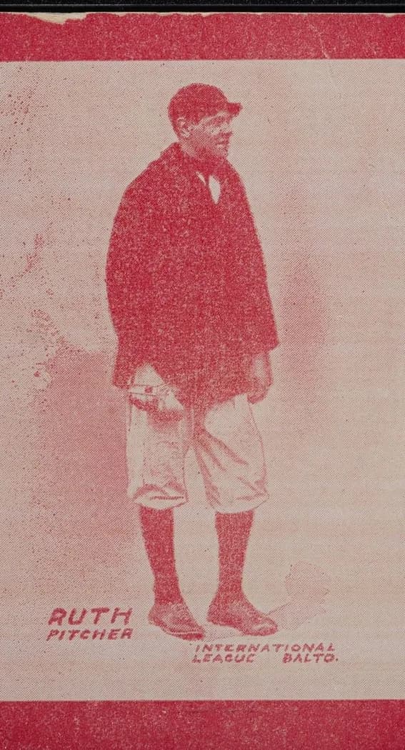 1914 Baltimore News Babe Ruth card front