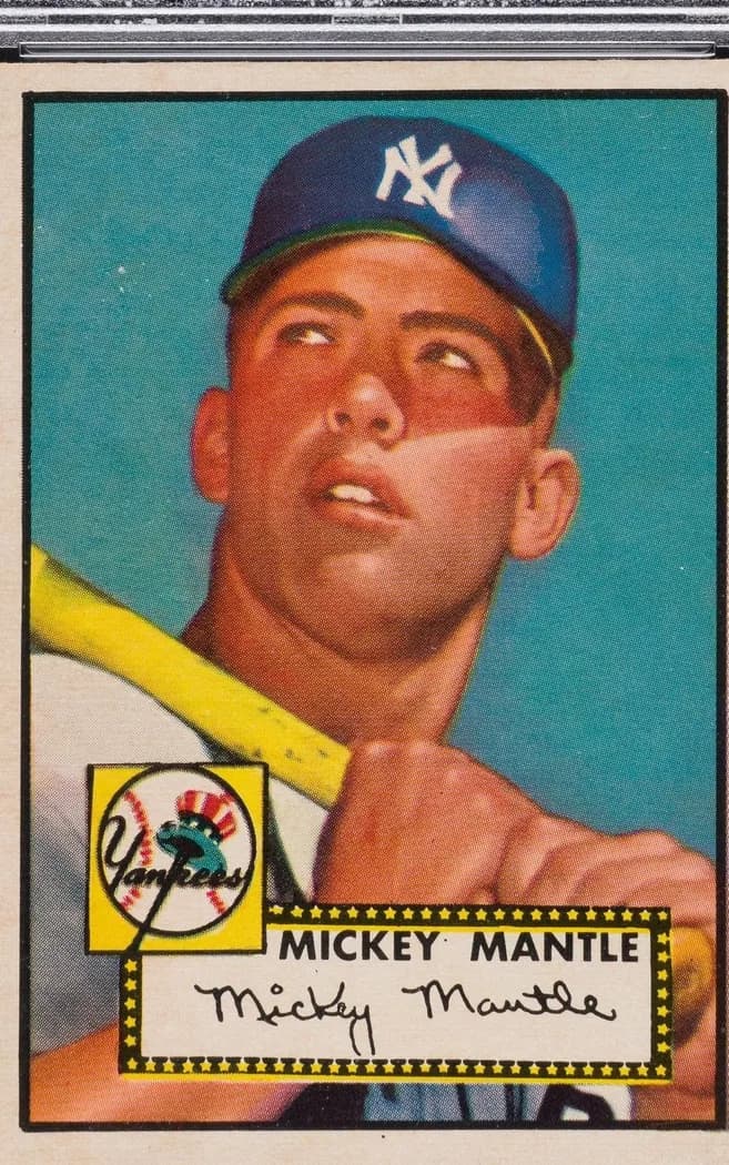 1952 Topps Mickey Mantle card front