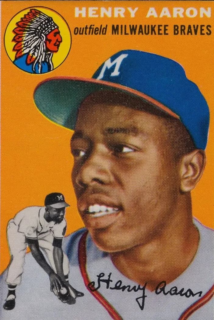 1954 Topps Hank Aaron card front