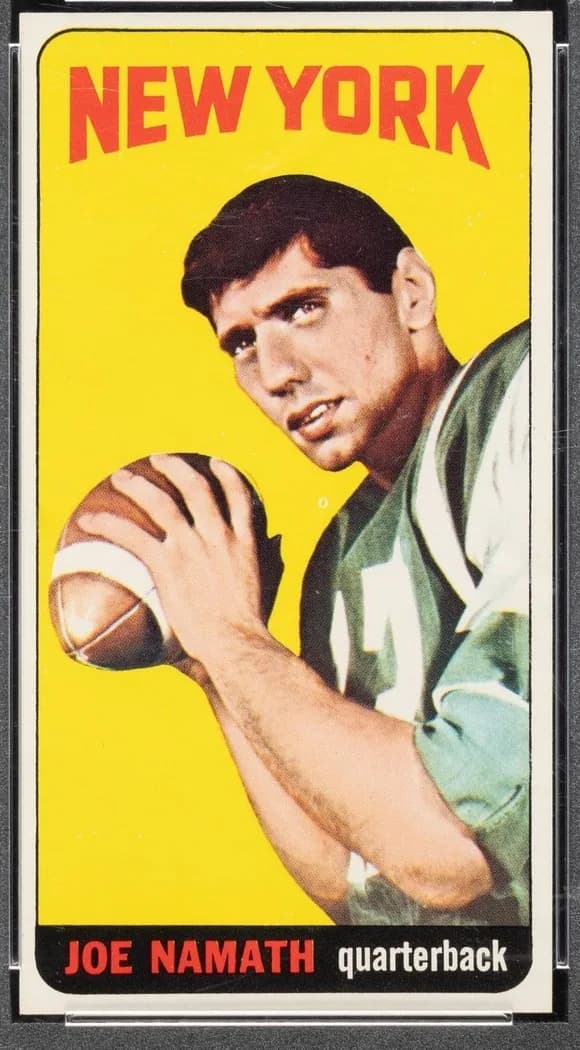 1965 Topps Joe Namath card front