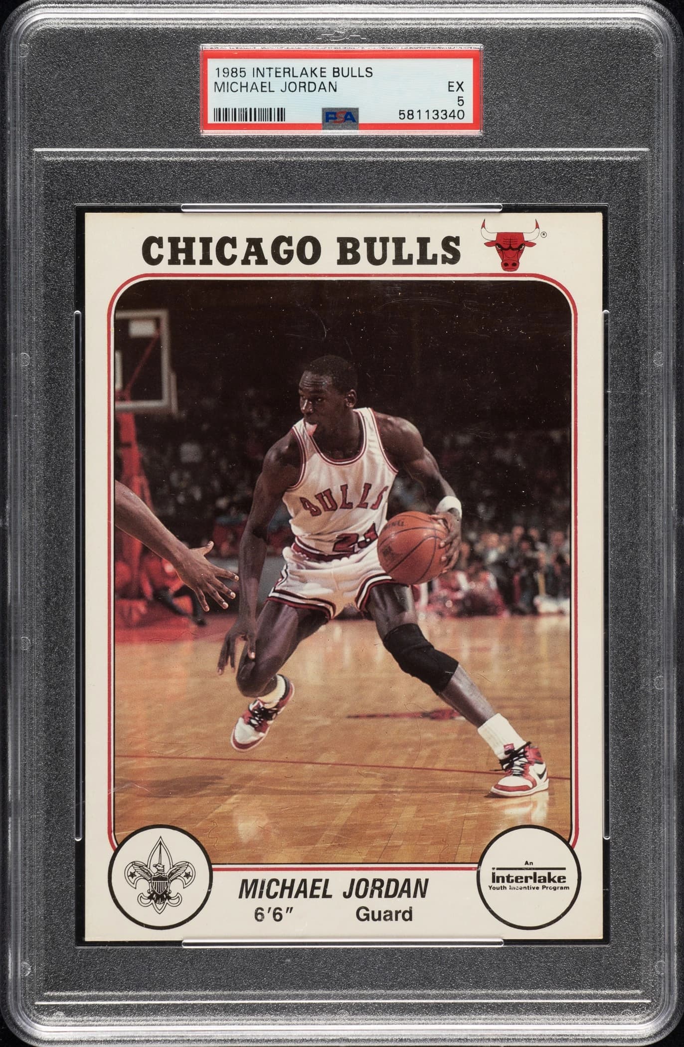 1985 Interlake Chicago Bulls Michael Jordan card front