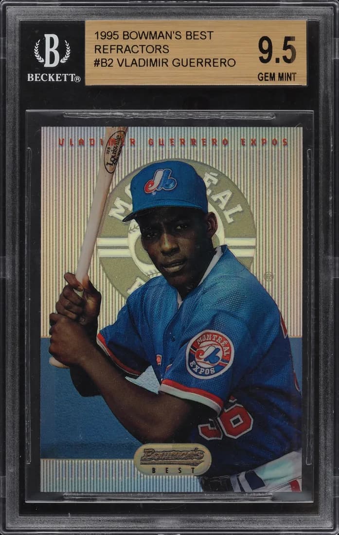 1995 Bowman's Best Refractor Vladimir Guerrero #B2 card front