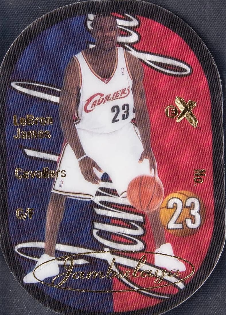 2003-04 E-X Jambalaya LeBron James #1 card front