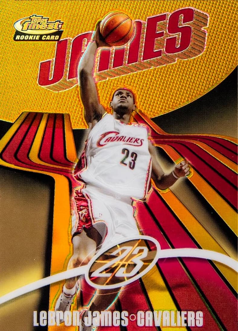 2003-04 Topps Finest LeBron James #133 Gold Refractor card front