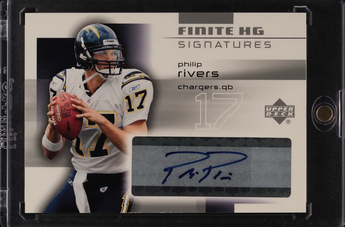 2004 Upper Deck Finite HG Signatures Philip Rivers #FS-PR card front