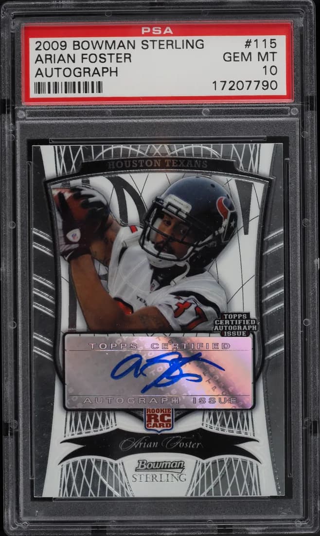 2009 Bowman Sterling Arian Foster Autograph #115 /599 card front