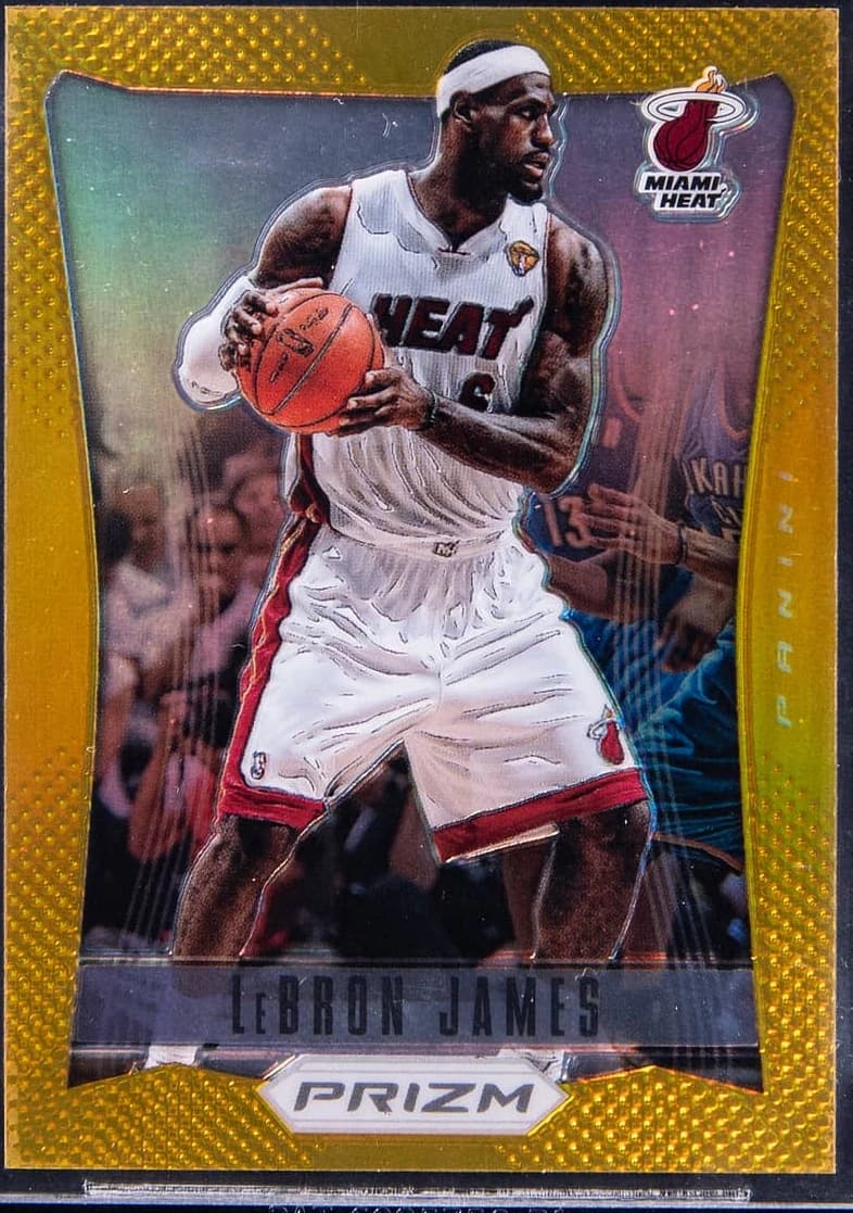 2012-13 Panini Prizm LeBron James #1 Gold Prizm card front