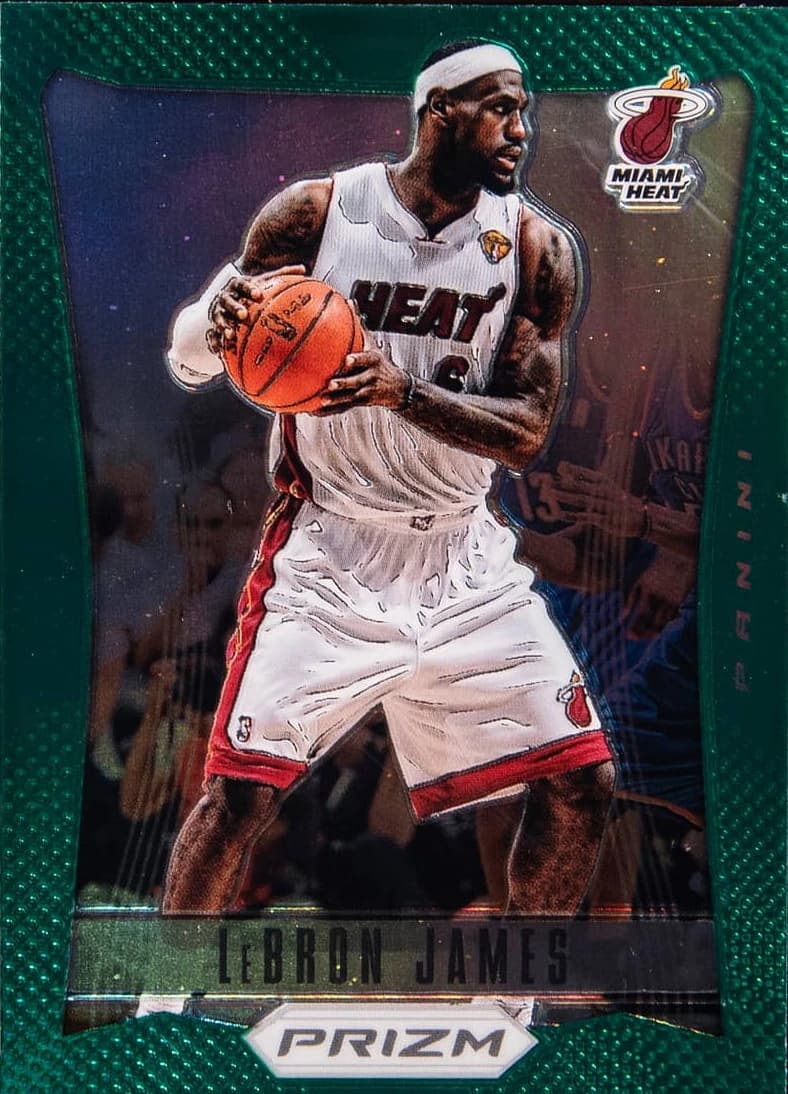2012-13 Panini Prizm LeBron James #1 Green Prizm card front