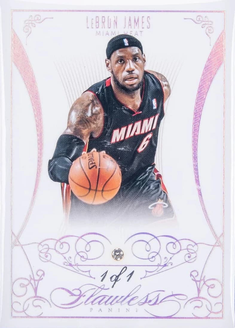 2013-14 Panini Flawless #31 LeBron James Platinum card front