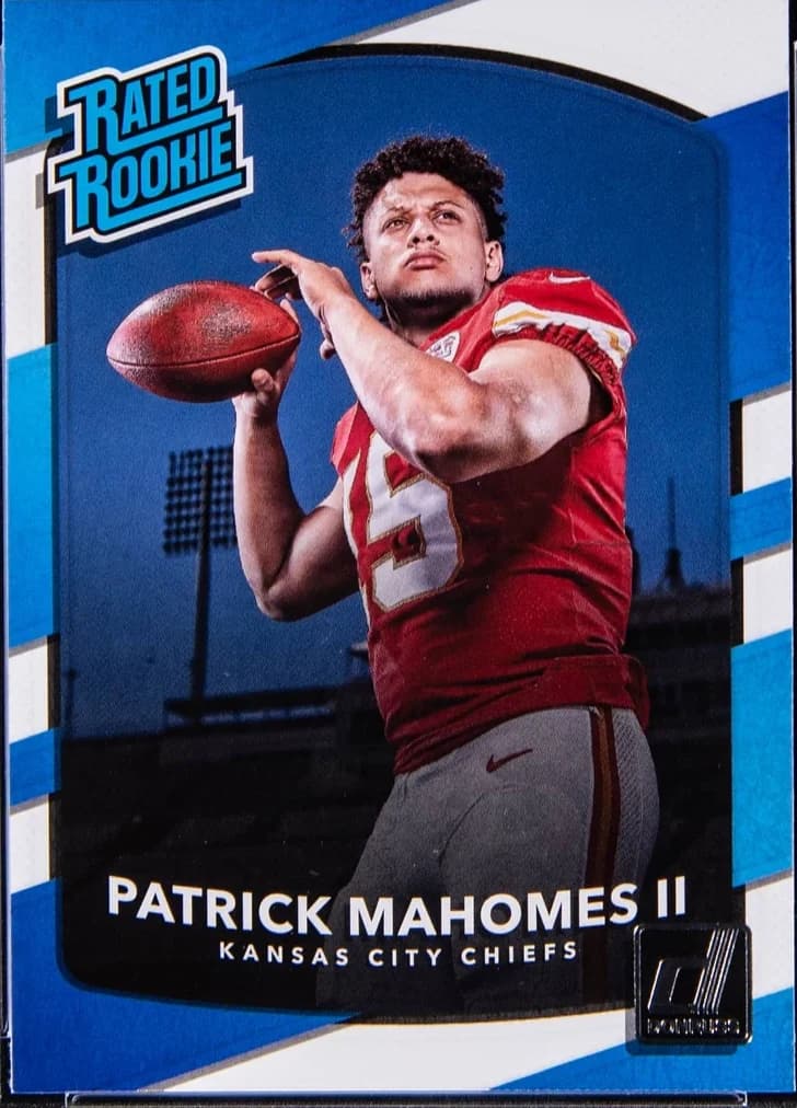 2017 Panini Donruss Patrick Mahomes Rated Rookie #327 card front