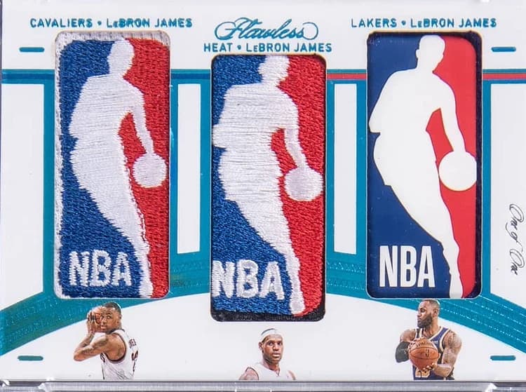 2020-21 Panini Flawless Triple Logoman #3LG-LBJ LeBron James card front