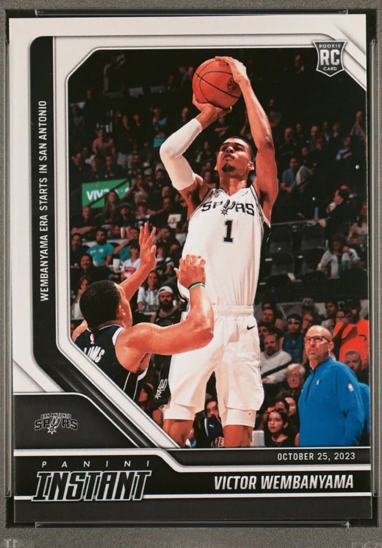 2023-24 Panini Instant Victor Wembanyama 1st Game (NBA Debut) #5 card front