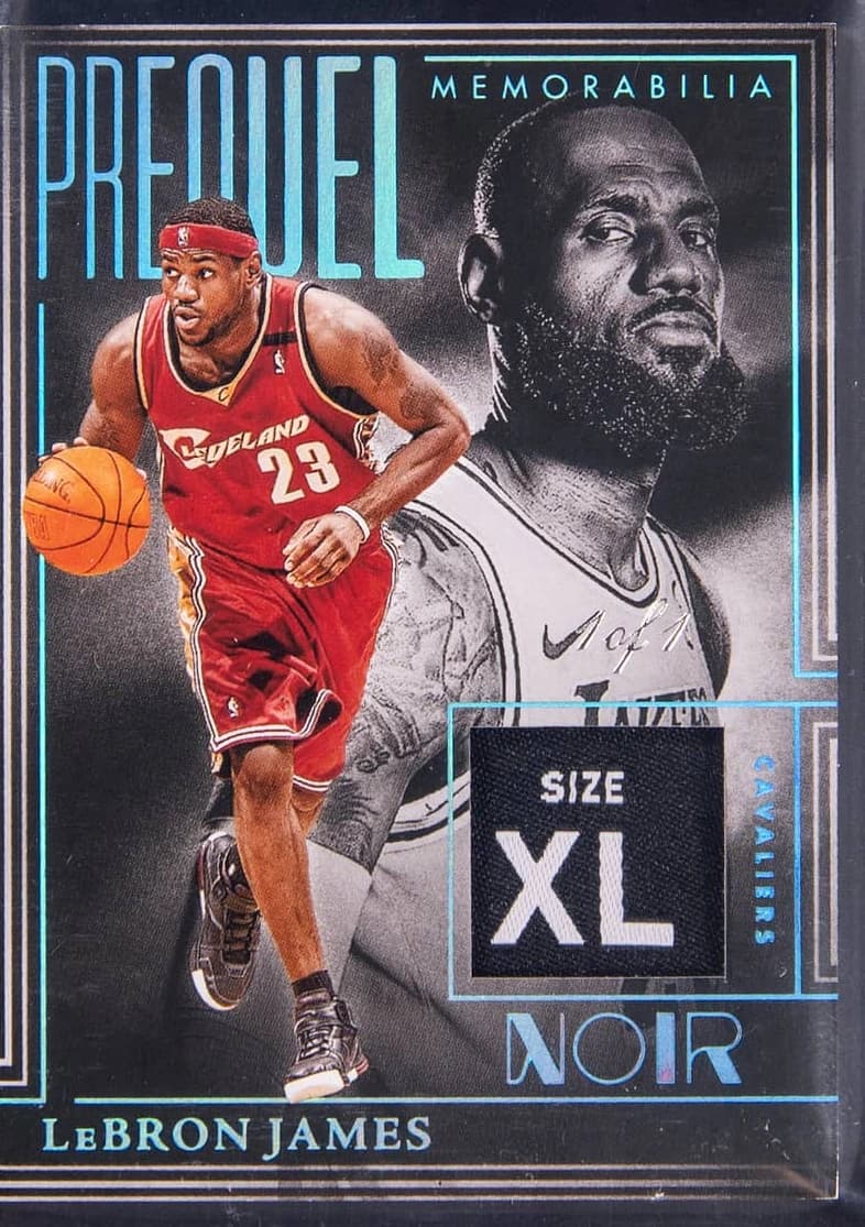 2024-25 Panini Noir Prequel Memorabilia Platinum #5 LeBron James card front