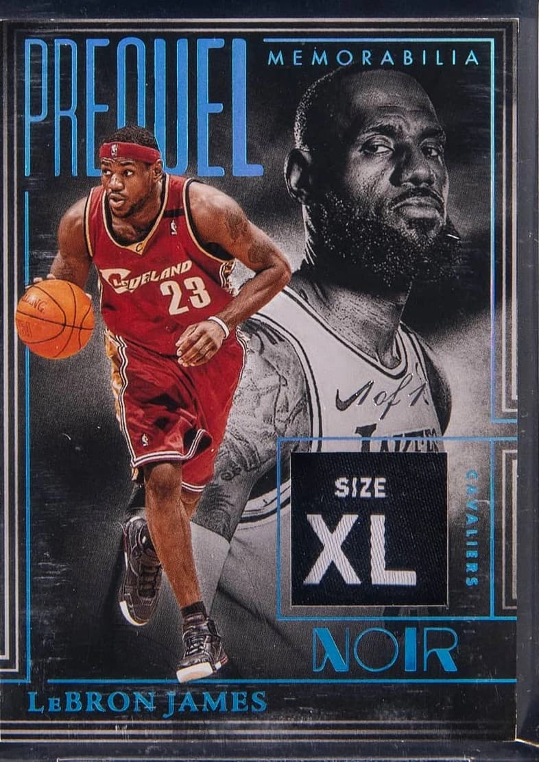 2024-25 Panini Noir Prequel Memorabilia Platinum #PM-LBJ LeBron James card front