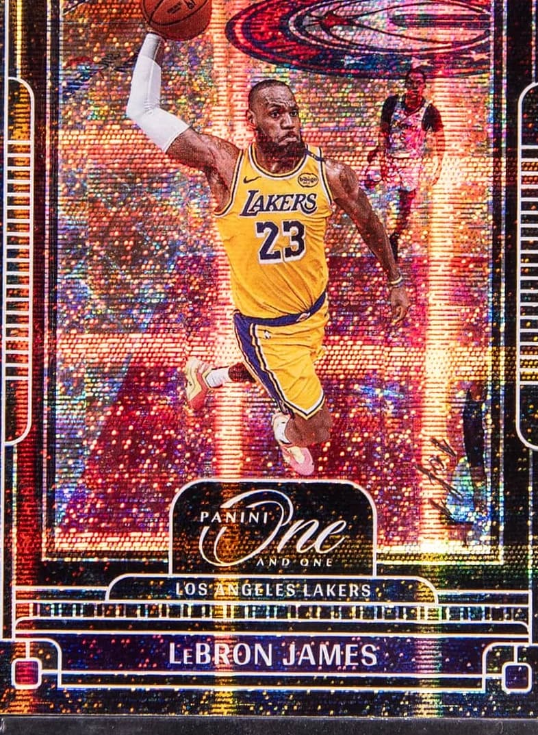 2024-25 Panini One and One #4 LeBron James Black card front