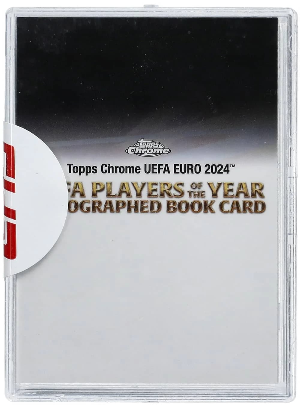 2024 Topps Chrome UEFA Euro Player Of The Year UEFA Players of the Year Book SuperFractor Virgil van Dijk / Jorginho / Zinedine Zidane / Deco, front cover of the encased book card from a recorded sale