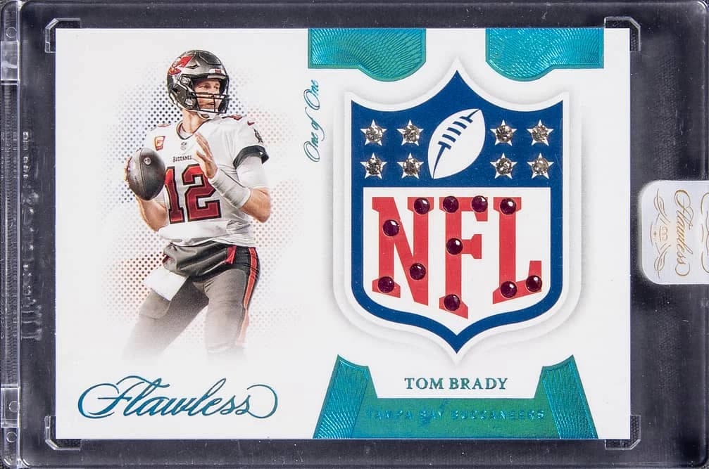 2021 Panini Flawless NFL Shield Gems Tom Brady #NFL3 (1/1) card front