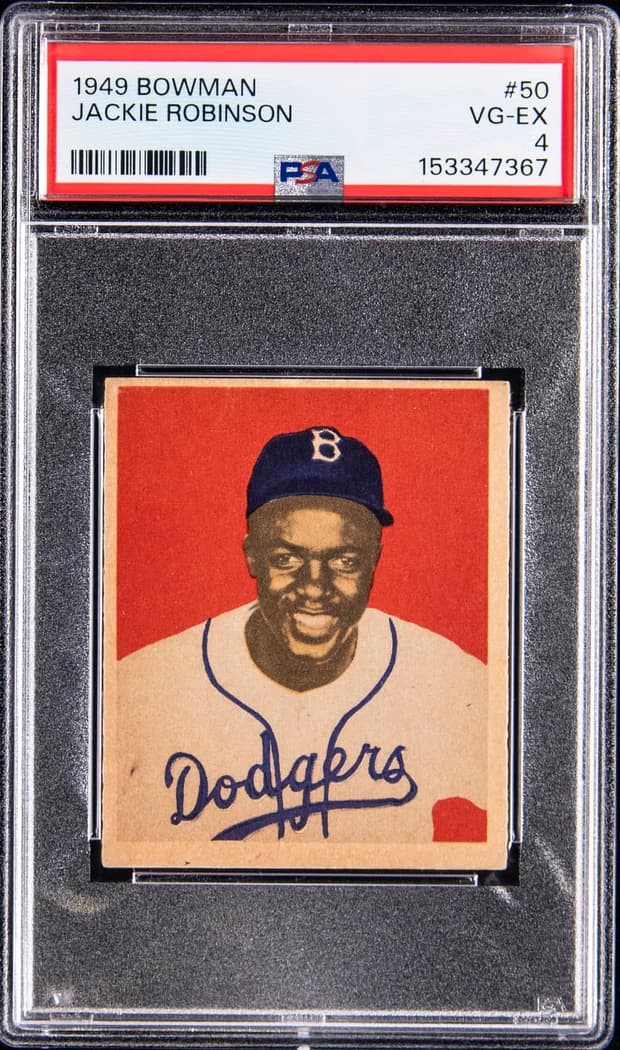 1949 Bowman Jackie Robinson #50 card front