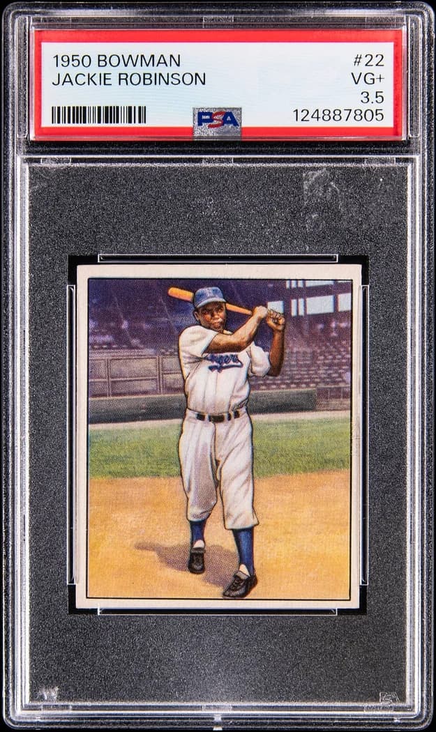 1950 Bowman Jackie Robinson #22 card front