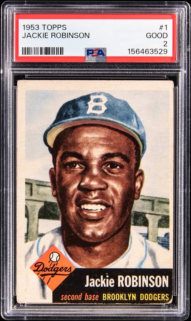 1953 Topps Jackie Robinson #1 card front