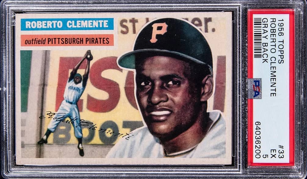 1956 Topps Roberto Clemente #33 card front