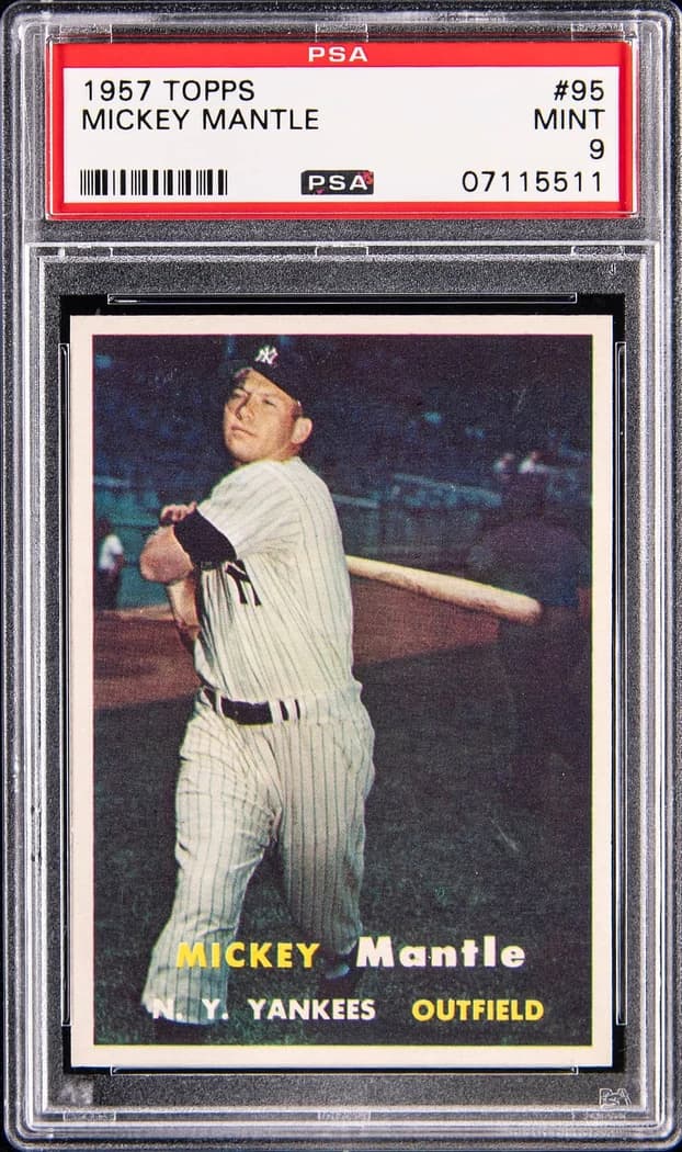 1957 Topps Mickey Mantle #95 card front