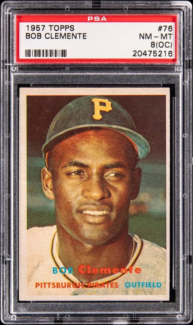 1957 Topps Roberto Clemente #76 card front