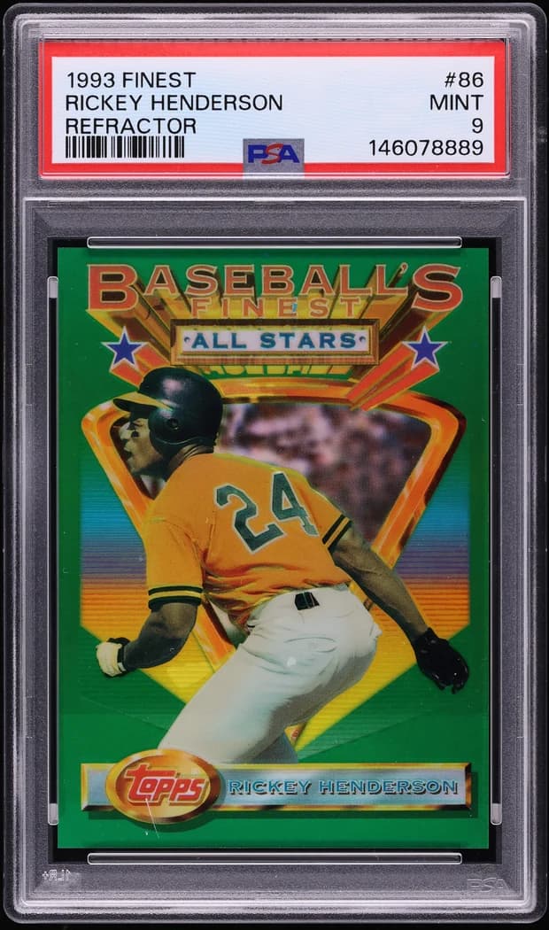 1993 Finest Refractor Rickey Henderson #86 card front