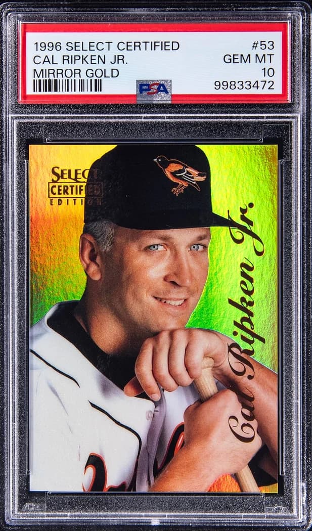 1996 Select Certified Mirror Gold Cal Ripken Jr. #53 card front