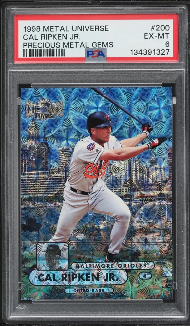 1998 Metal Universe Precious Metal Gems Cal Ripken Jr. #200 /50 card front