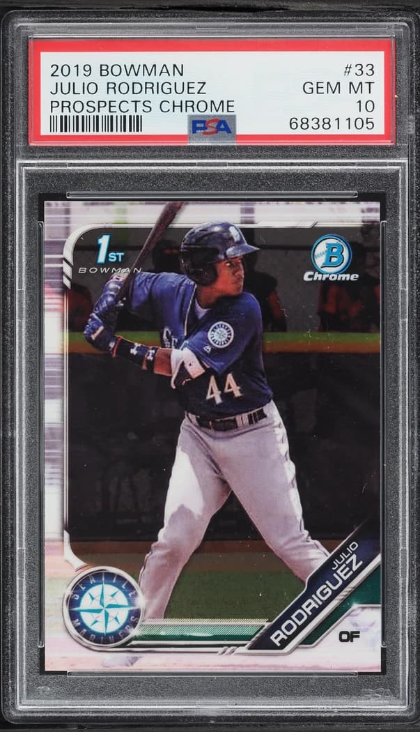 2019 Bowman Chrome Prospects Julio Rodriguez #BCP-33 card front