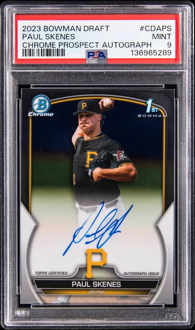 2023 Bowman Draft Chrome Prospect Autographs Paul Skenes #CDA-PS card front