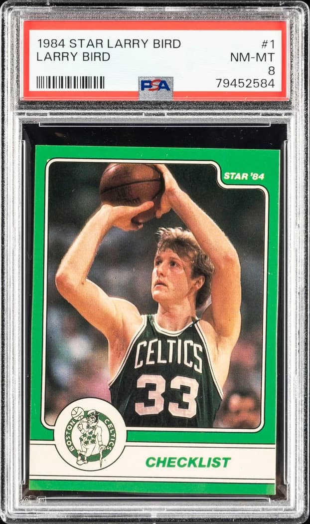 1984-85 Star Larry Bird #1 card front