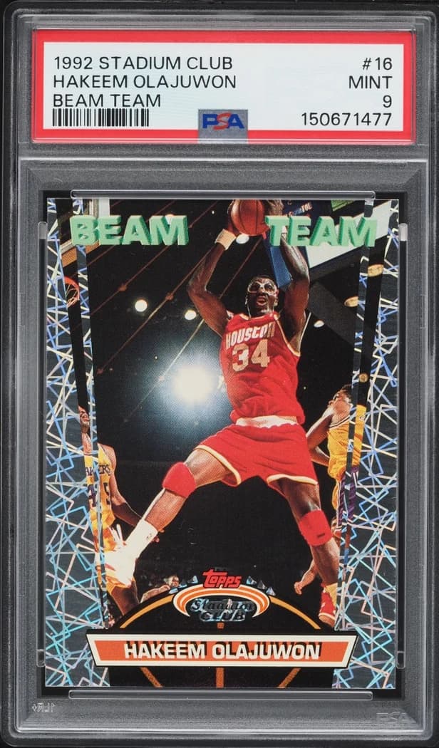 1992-93 Stadium Club Beam Team Hakeem Olajuwon #16 card front