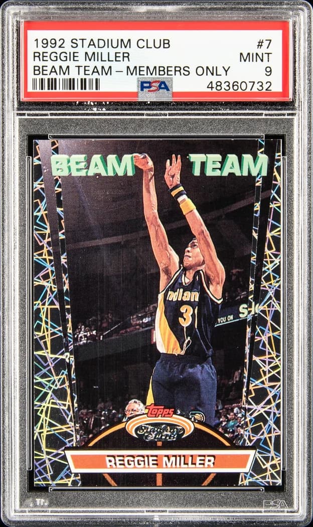 1992-93 Stadium Club Beam Team Members Only Reggie Miller #7 card front
