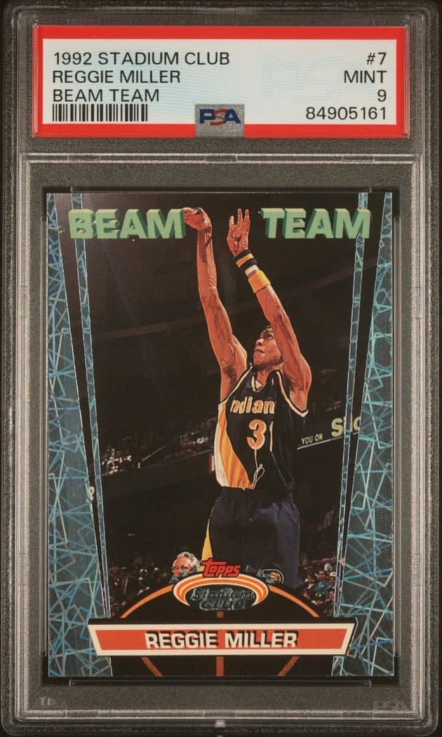 1992-93 Stadium Club Beam Team Reggie Miller #7 card front