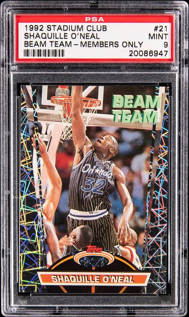 1992-93 Topps Stadium Club Beam Team - Members Only Shaquille O'Neal #21 card front