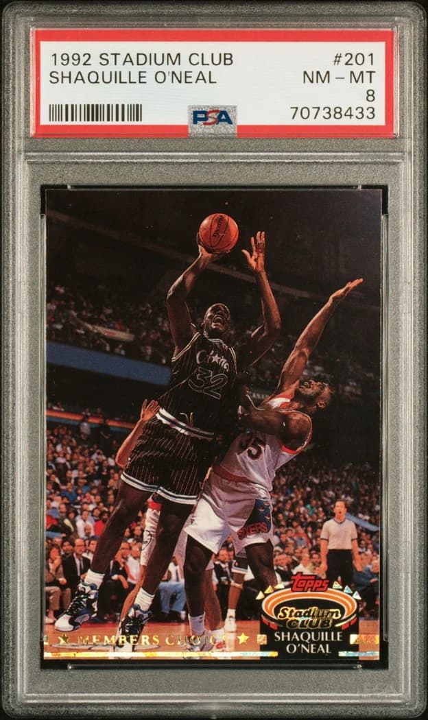 1992-93 Topps Stadium Club Choice Member Shaquille O'Neal #201 card front