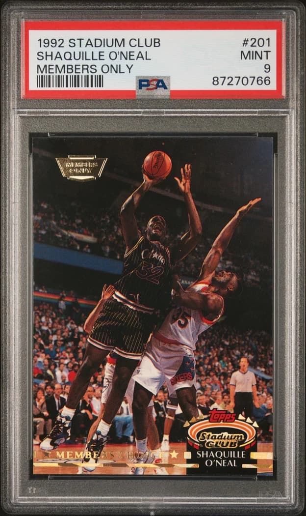 1992-93 Topps Stadium Club Members Only Shaquille O'Neal #201 card front