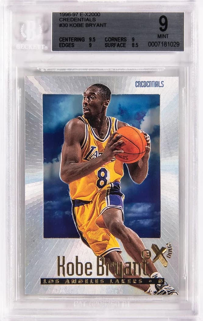 1996-97 SkyBox E-X2000 Credentials Kobe Bryant #30 /499 card front