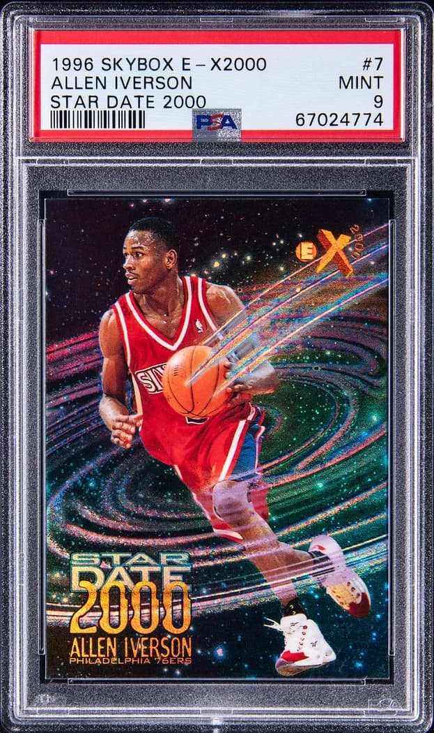 1996-97 SkyBox E-X2000 Star Date 2000 Allen Iverson #7 card front