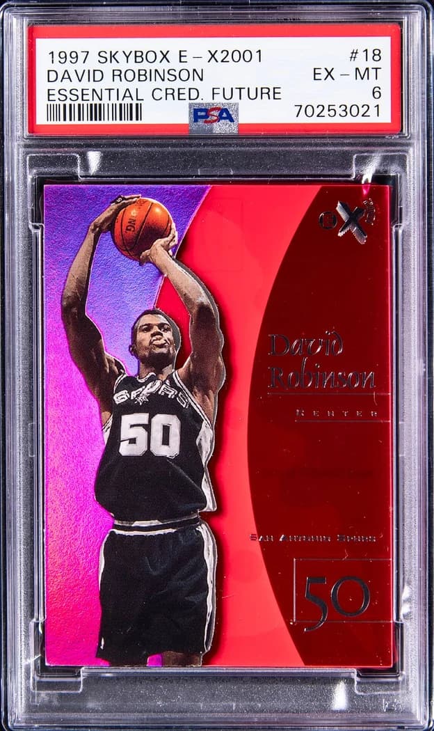 1997-98 SkyBox E-X2001 Essential Credentials Future David Robinson #18 /63 card front