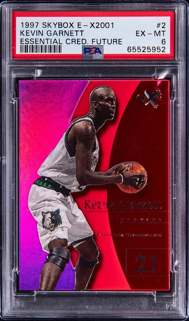 1997-98 SkyBox E-X2001 Essential Credentials Future Kevin Garnett #2 /79 card front