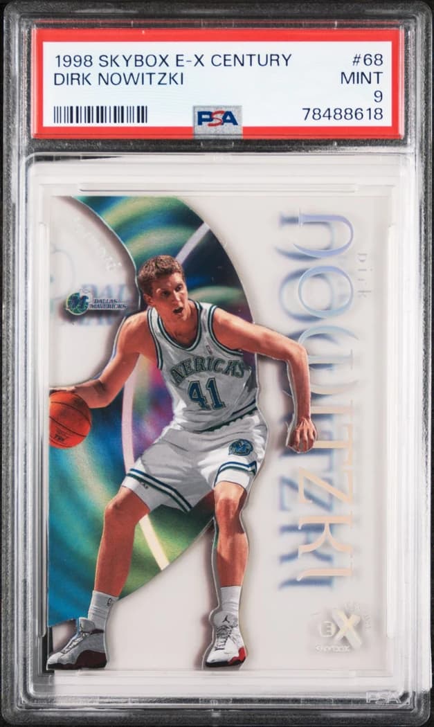1998-99 SkyBox E-X Century Dirk Nowitzki #68 card front